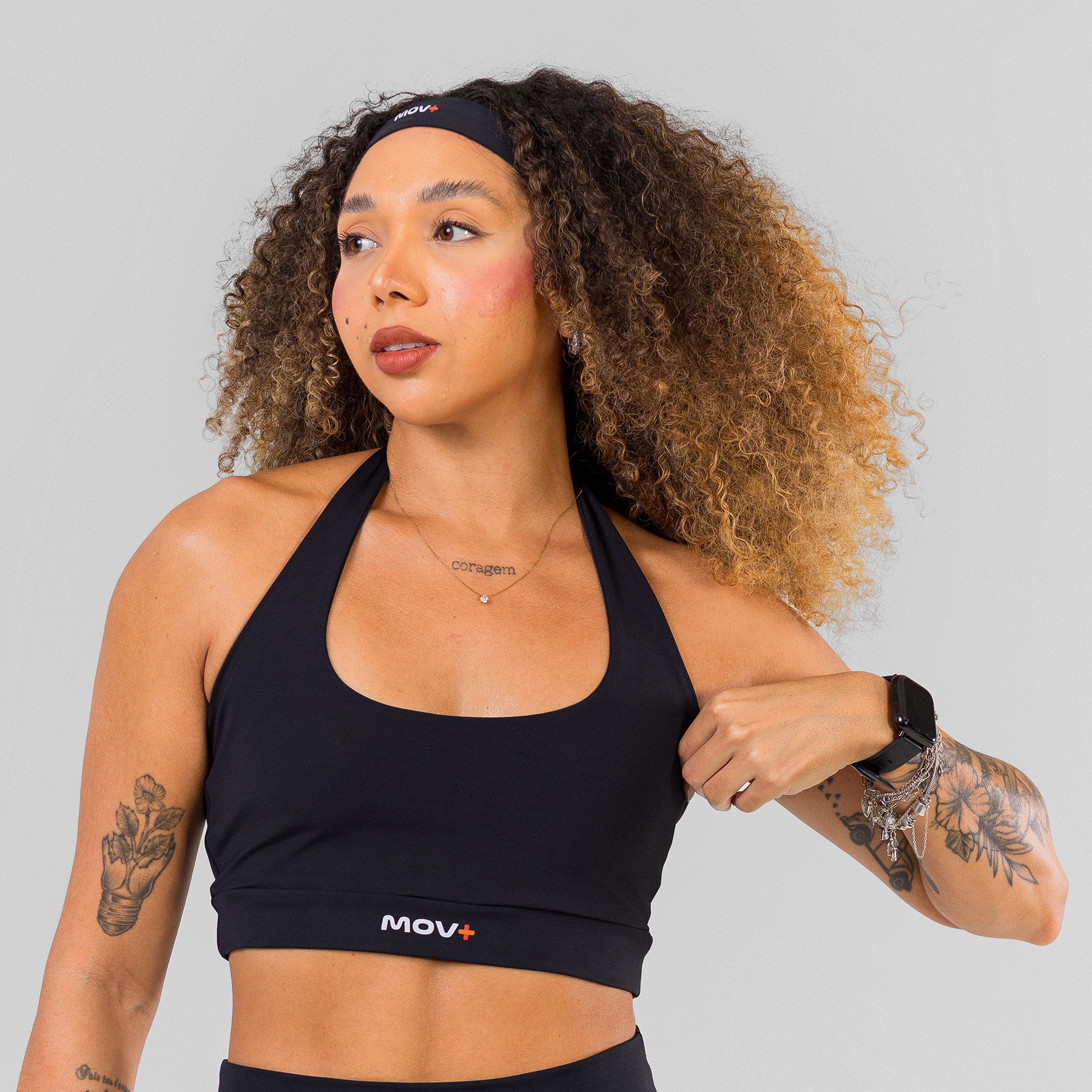 Conjunto com Top Frente Única + Calça Legging MOV+