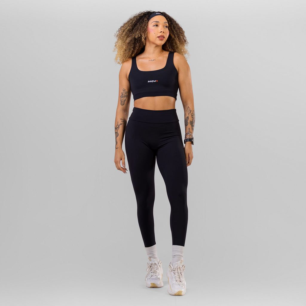 Conjunto com Top Alça Reta + Calça Legging MOV+